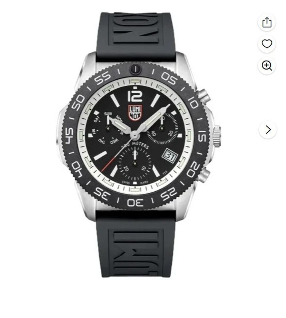 New Luminox XS.3141 Pacific Diver Ripple Black Dial Rubber Men's Watch MSRP $895